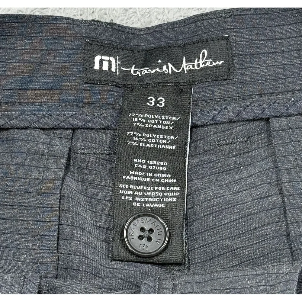 Travis Mathew Shorts Mens 33‎ Striped Golf Outdoor Stretch Casual Gray